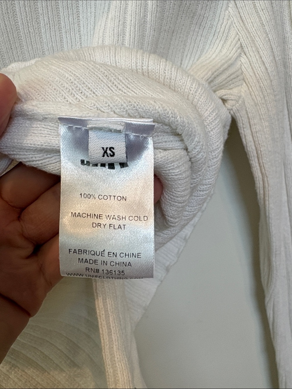 UNIF White Ribbed Cardigan - Picture 3 of 3